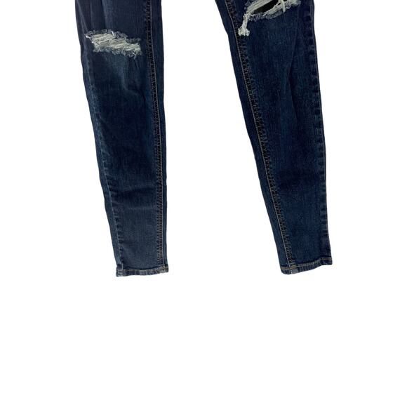 Wild Fable Dark Wash Blue Distressed Denim Skinny Jeans Women's Size 0 - Picture 5 of 11